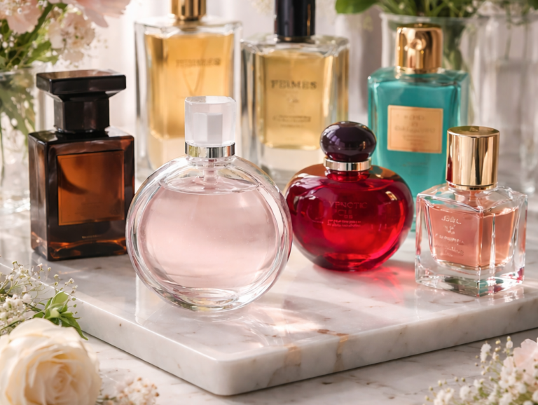 Elegancka aranżacja luksusowych perfum